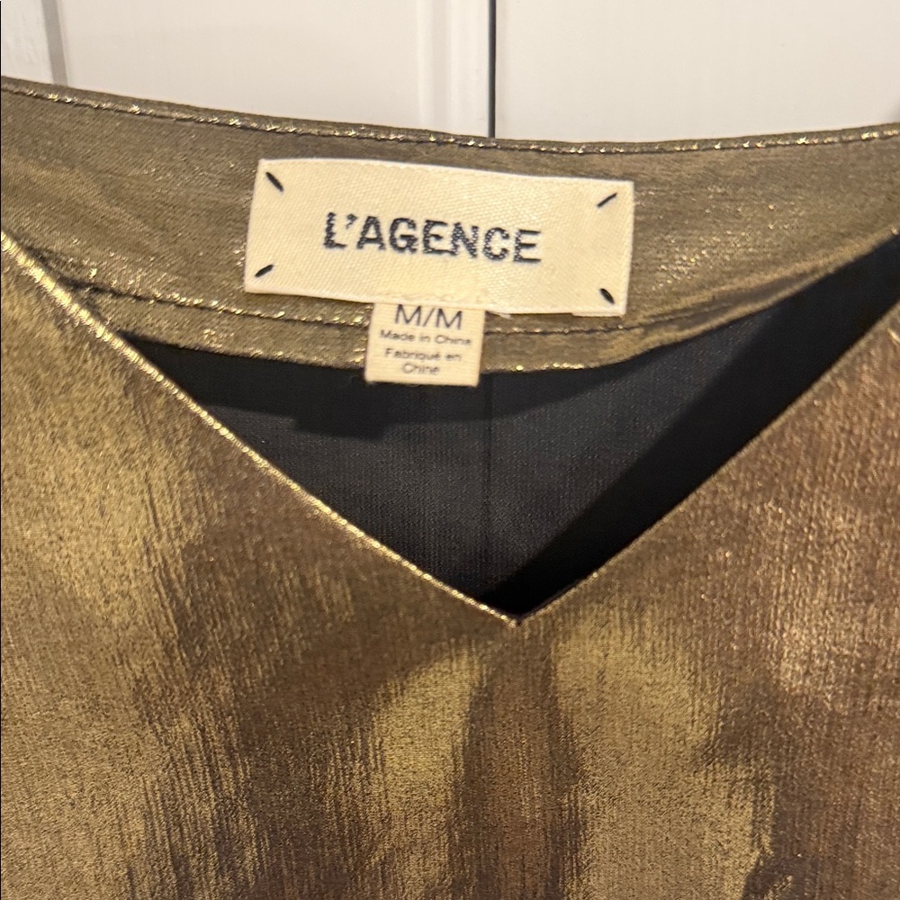 L'AGENCE Gold Camisole Top - Picture 2 of 8